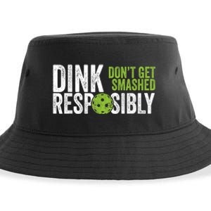 Funny Pickleball Team Clothing - Dink Responsibly Sustainable Bucket Hat