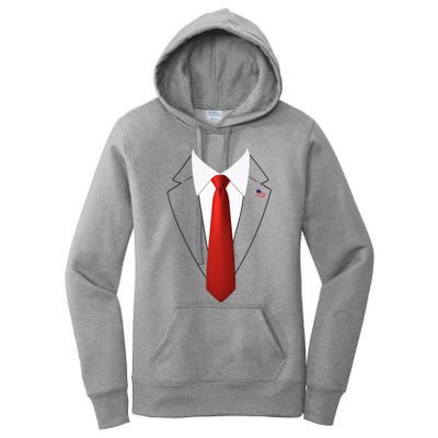 Funny President Trump Suit Lazy Halloween Women's Pullover Hoodie