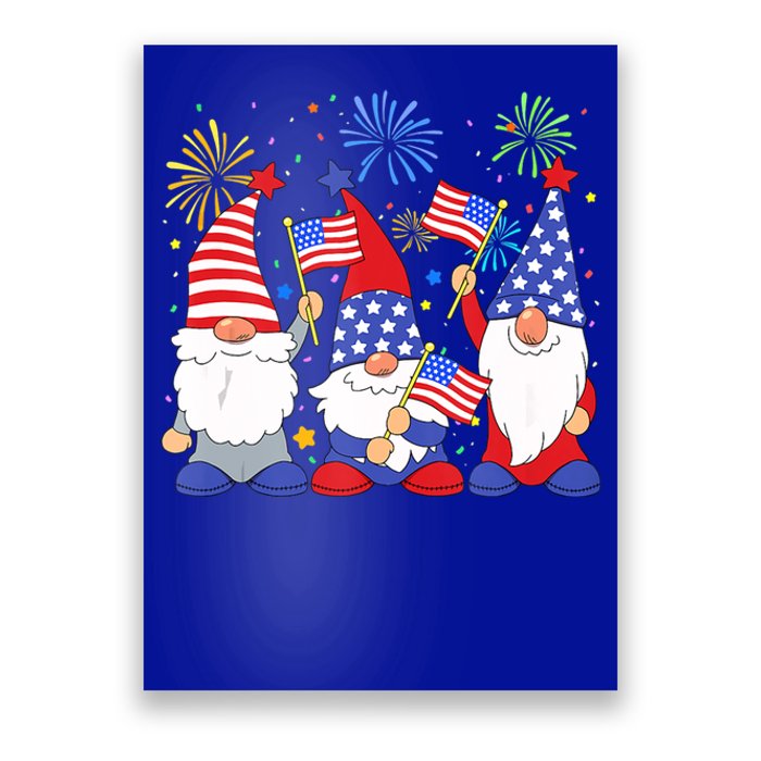 Funny Patriotic Usa American Gnomes 4th Of July Great Gift Poster