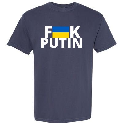 Fuck Putin Ukraine Flag Garment-Dyed Heavyweight T-Shirt