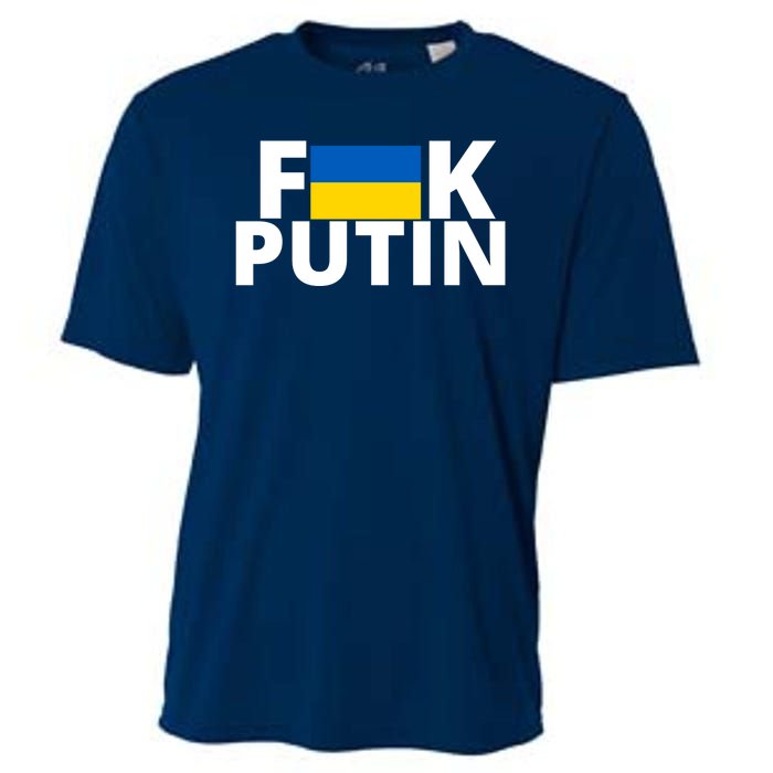 Fuck Putin Ukraine Flag Cooling Performance Crew T-Shirt