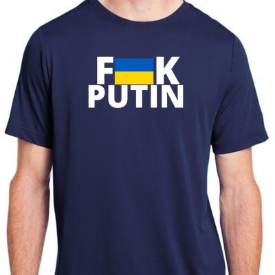 Fuck Putin Ukraine Flag Adult ChromaSoft Performance T-Shirt