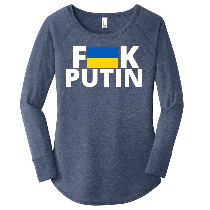 Fuck Putin Ukraine Flag Women's Perfect Tri Tunic Long Sleeve Shirt