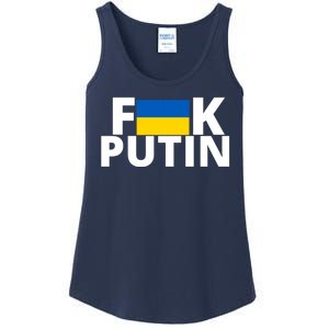 Fuck Putin Ukraine Flag Ladies Essential Tank