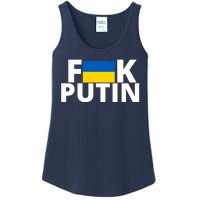 Fuck Putin Ukraine Flag Ladies Essential Tank