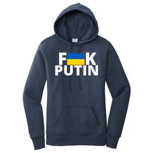 Fuck Putin Ukraine Flag Women's Pullover Hoodie