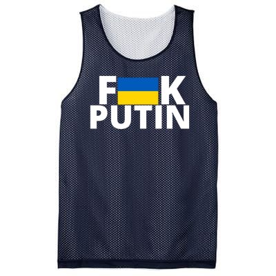 Fuck Putin Ukraine Flag Mesh Reversible Basketball Jersey Tank