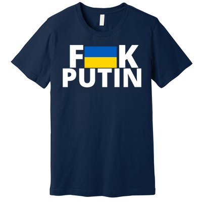 Fuck Putin Ukraine Flag Premium T-Shirt