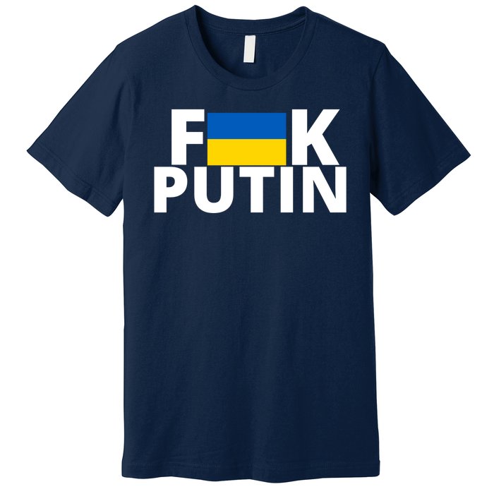 Fuck Putin Ukraine Flag Premium T-Shirt