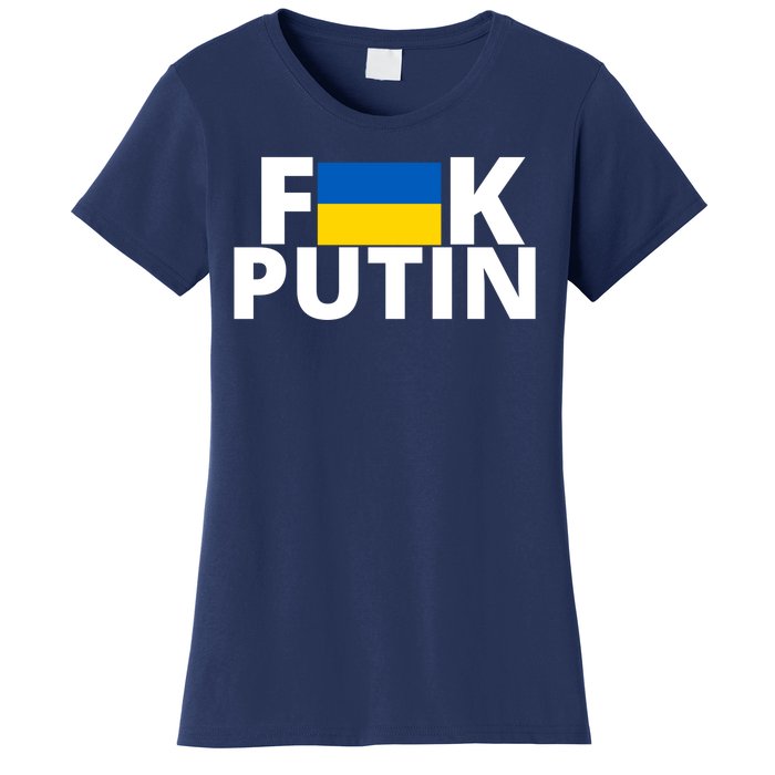 Fuck Putin Ukraine Flag Women's T-Shirt