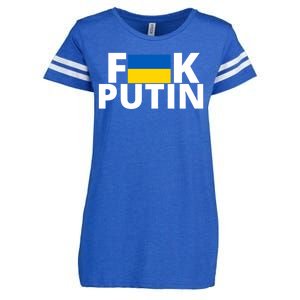 Fuck Putin Ukraine Flag Enza Ladies Jersey Football T-Shirt