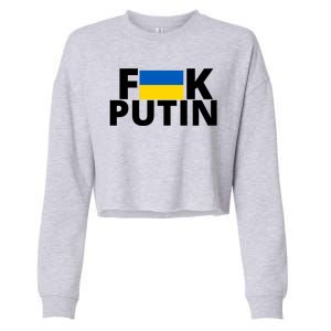 Fuck Putin Ukraine Flag Cropped Pullover Crew