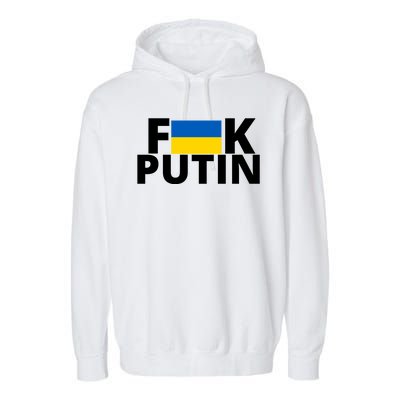 Fuck Putin Ukraine Flag Garment-Dyed Fleece Hoodie