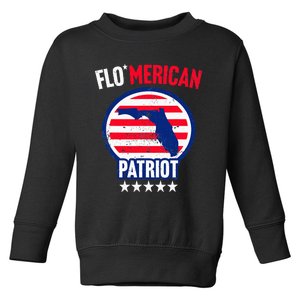 Florida Patriotic US Memorial Day July 4th Independence Toddler Sweatshirt