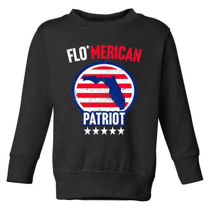 Florida Patriotic US Memorial Day July 4th Independence Toddler Sweatshirt