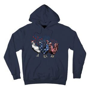 Funny Patriotic Usa Chicken  4th Of July Chicken Gift Tall Hoodie