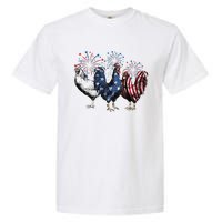 Funny Patriotic Usa Chicken  4th Of July Chicken Gift Garment-Dyed Heavyweight T-Shirt