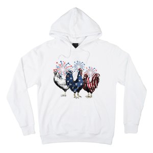 Funny Patriotic Usa Chicken  4th Of July Chicken Gift Hoodie