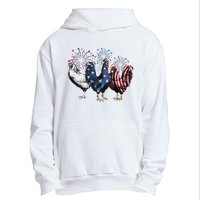 Funny Patriotic Usa Chicken  4th Of July Chicken Gift Urban Pullover Hoodie