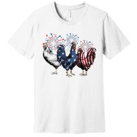 Funny Patriotic Usa Chicken  4th Of July Chicken Gift Premium T-Shirt