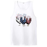 Funny Patriotic Usa Chicken  4th Of July Chicken Gift PosiCharge Competitor Tank