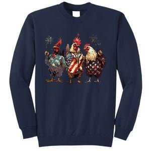 Funny Patriotic Usa Chicken Gift Tall Sweatshirt