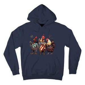 Funny Patriotic Usa Chicken Gift Tall Hoodie