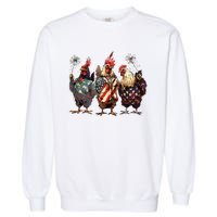 Funny Patriotic Usa Chicken Gift Garment-Dyed Sweatshirt