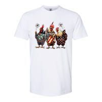 Funny Patriotic Usa Chicken Gift Softstyle CVC T-Shirt