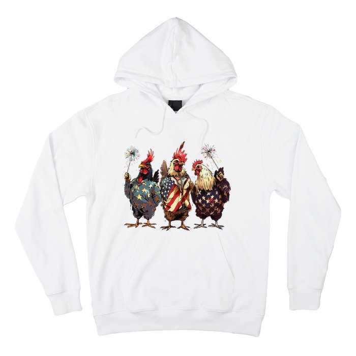 Funny Patriotic Usa Chicken Gift Hoodie