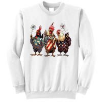 Funny Patriotic Usa Chicken Gift Sweatshirt