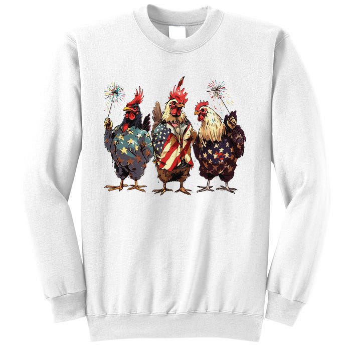 Funny Patriotic Usa Chicken Gift Sweatshirt