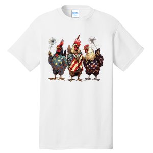 Funny Patriotic Usa Chicken Gift Tall T-Shirt