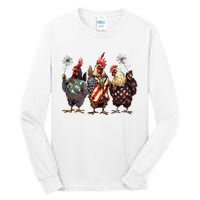 Funny Patriotic Usa Chicken Gift Tall Long Sleeve T-Shirt