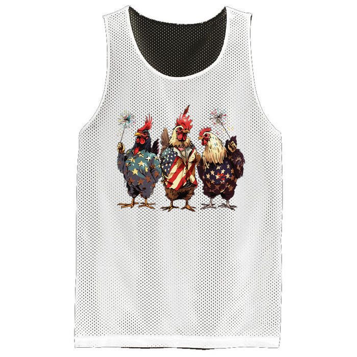 Funny Patriotic Usa Chicken Gift Mesh Reversible Basketball Jersey Tank