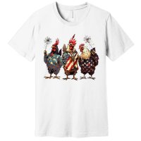 Funny Patriotic Usa Chicken Gift Premium T-Shirt