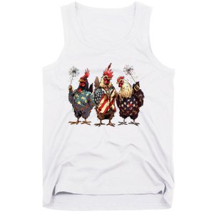 Funny Patriotic Usa Chicken Gift Tank Top