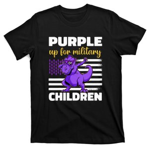 Funny Purple Up For Military Month Children T-Shirt