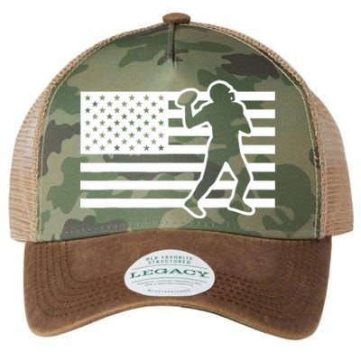 Football Player USA Flag Legacy Tie Dye Trucker Hat