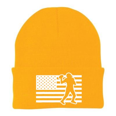 Football Player USA Flag Knit Cap Winter Beanie