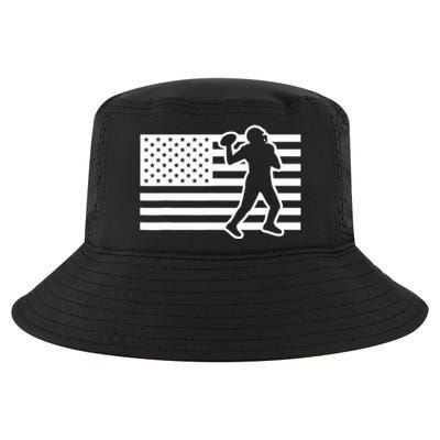 Football Player USA Flag Cool Comfort Performance Bucket Hat