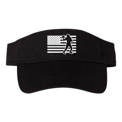 Football Player USA Flag Valucap Bio-Washed Visor