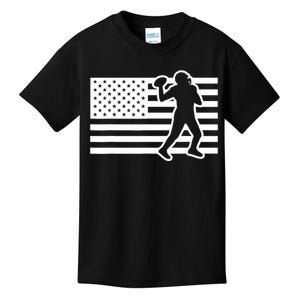 Football Player USA Flag Kids T-Shirt