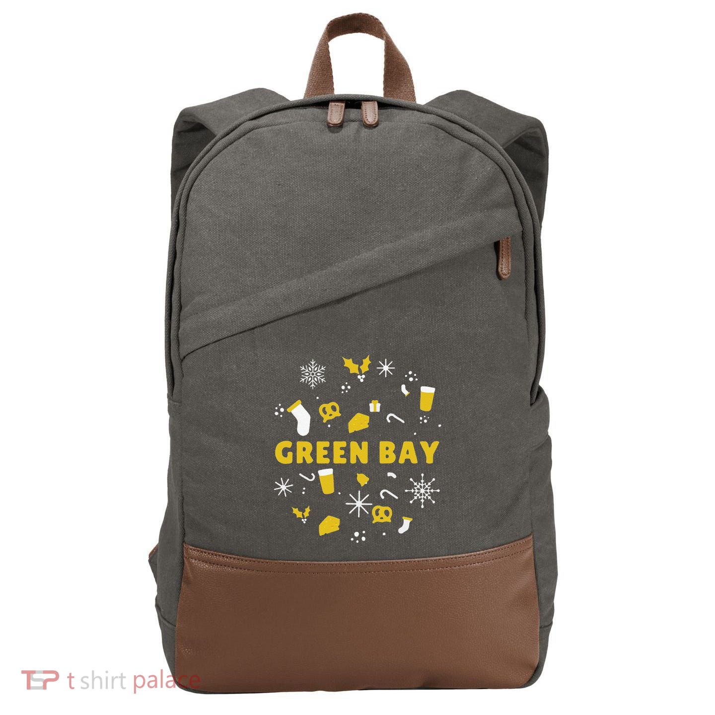 Funny Packers Ugly Christma Cotton Canvas Backpack
