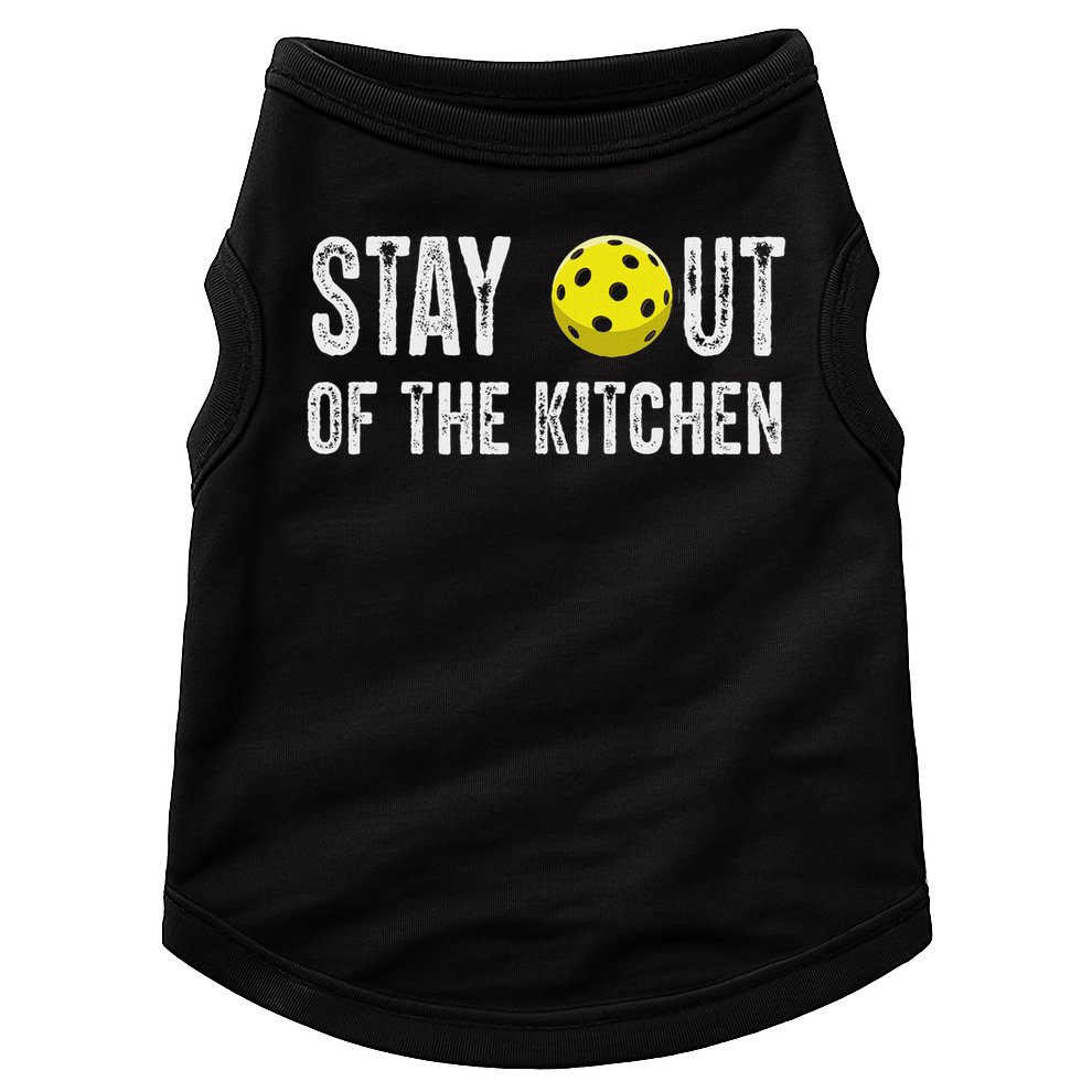 Funny Pickleball Unisex Black Small Short Sleeve Pickleball  Doggie Tank