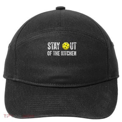 Funny Pickleball Unisex Black Small Short Sleeve Pickleball  7-Panel Snapback Hat