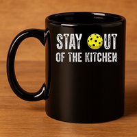 Funny Pickleball Unisex Black Small Short Sleeve Pickleball  11oz C Handle Ceramic Mug