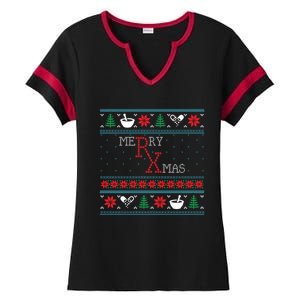 Funny Pharmacy Ugly Christmas Sweaters Gift Ladies Halftime Notch Neck Tee