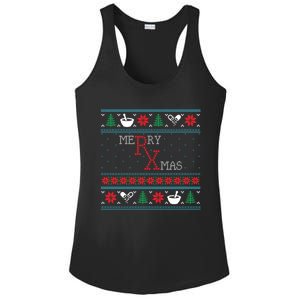 Funny Pharmacy Ugly Christmas Sweaters Gift Ladies PosiCharge Competitor Racerback Tank