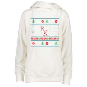 Funny Pharmacy Ugly Christmas Sweaters Gift Womens Funnel Neck Pullover Hood